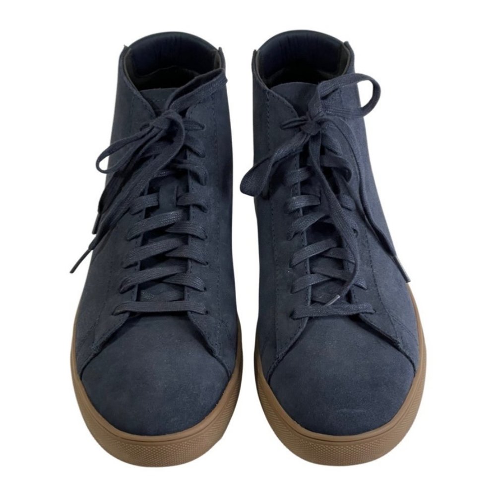CLAE Bradley Mid Waxed Sued Deep Navy Size 10